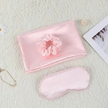 3 件装双面丝绸眼罩枕套套装,睡眠眼罩,缓解眼疲劳,适用于卧室、旅行、办公室、学校、返校用品 - 彩色 - 查看 15