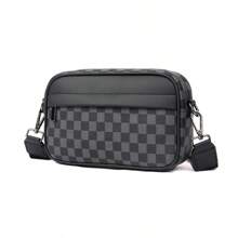 Bolsos Hombre Bandolera,Bolso Bandolera Pequeño Bolsa Mensajero Vintage,Bolso Bandolera Hombre, Bandolera Casual Cruzado para Hombre Resistente al Agua para Bolsa Mensajero para Casual Oficina Trabajo Negocio y Escuela - Azul Marino - Ver 3