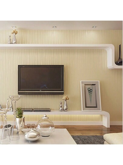 Roll Of Breathable Moderne Minimalist Thickened Non Woven Wallpaper, Stripe, Full Coverage Wallpaper Bedroom Living Room Home ation, Renovation Stickers Peel Wand Panels, Paper, Wallpapers, ation Items Refresh Your Home, Rama view 3