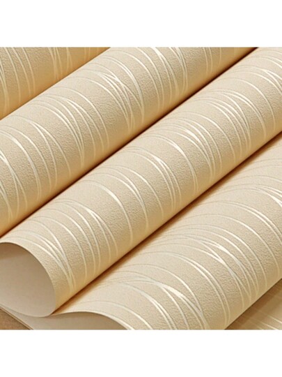 Roll Of Breathable Moderne Minimalist Thickened Non Woven Wallpaper, Stripe, Full Coverage Wallpaper Bedroom Living Room Home ation, Renovation Stickers Peel Wand Panels, Paper, Wallpapers, ation Items Refresh Your Home, Rama view 6