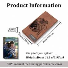 1個男士個性化PU皮革長款錢包-可客製化照片、簡約設計，適合男友、丈夫、父親，是完美的父親節禮物或任何場合禮物 - 彩色 - 查看 3
