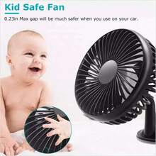 Car Cooling Fan Rotatable Fan Mini USB Vehicle Fan Backseat Clip Fan W/3 Speeds - Multicolor - View 5