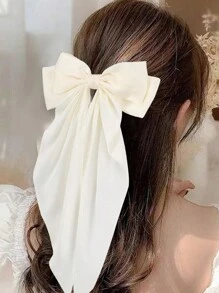 1 件大号丝滑柔软缎面蝴蝶结女士发夹，大号蝴蝶结发夹蝴蝶结发夹女士法式发饰万圣节爪夹发夹发夹 - 彩色 - 查看 11