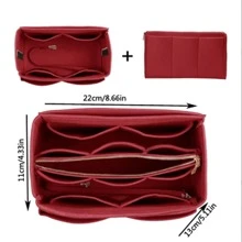 1pc Felt Storage Bags, Large/Medium/Small Sizes, Detachable Felt Makeup Cosmetic Organizer Bags