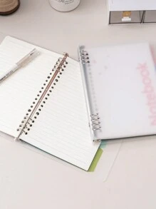 1pc Simple Replaceable Refill A5 Horizontal Lined Notebook For Students, Classroom Note-Taking, Suitable For School Stationery & Writing