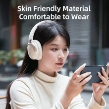 ANC主动降噪无线耳机 HiFi音乐运动耳机 独立降噪开关按键 可折叠耳机 超长待机 兼容 兼容华为 兼容三星 - 白色 - 查看 5