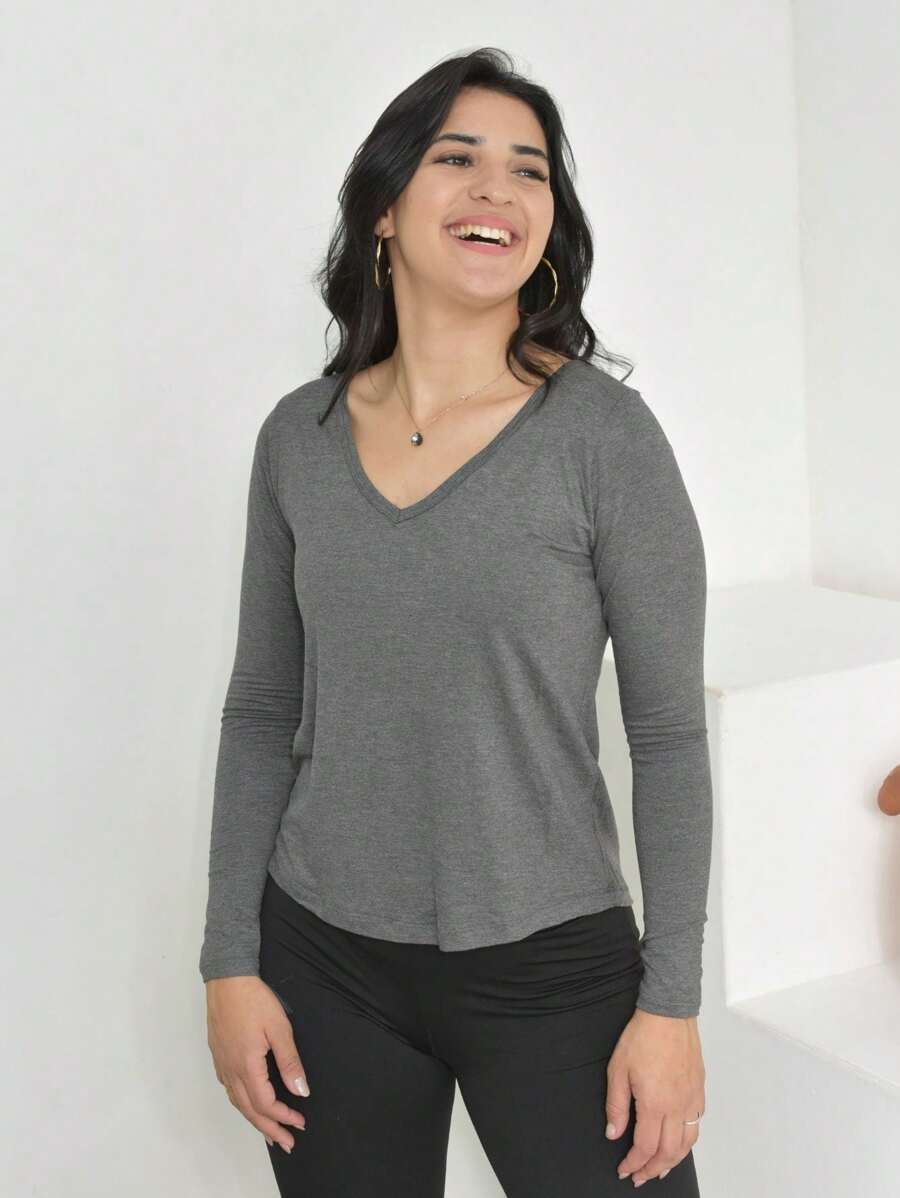Women T-Shirts - Màu xám đen - Xem 1