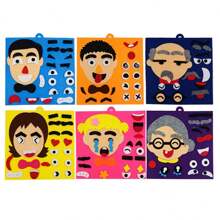 Emotion Themed Felt Puzzle Educational Toy - Orange - View 3