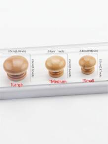 Solid Wood Constellation Patterned Handle, Mushroom-Shaped Handle, Twelve Constellation Wooden Handle, Drawer Handle, Cabinet Door Handle, Furniture Handle, 1-Hole Round Shape Handle For Cabinets, Shoe Cabinets, Wardrobes, European-Style Door Knob With Screws, Aries, Taurus, Gemini, Cancer, Leo, Virgo, Libra, Scorpio, Sagittarius, Capricorn, Aquarius, Pisces - Multicolor - View 2