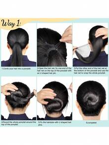 Set de 60 piezas de redecillas para el cabello de asistente de vuelo, cubierta invisible de redecilla para el bollo del cabello para peinados de baile profesionales de mujeres - Multicolor - Ver 5