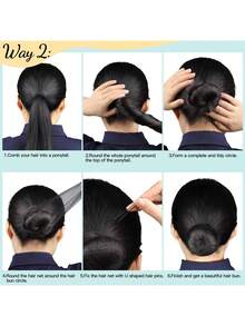Set de 60 piezas de redecillas para el cabello de asistente de vuelo, cubierta invisible de redecilla para el bollo del cabello para peinados de baile profesionales de mujeres - Multicolor - Ver 6