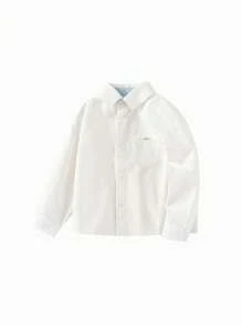 Balabala Boys'Casual Long Sleeve Shirt, 2024 Fashion Collar Shirt For Little Boys And Toddlers