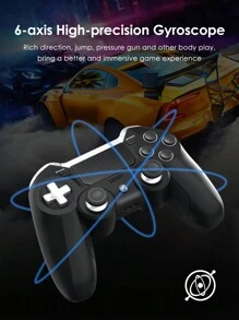 PS4/PS3/PC 控制器，无线控制器兼容 PS4/Slim/Pro/PS4/PS3/PC/Steam/IOS/Android，具有增强型双振动/高品质 3D 操纵杆/触摸功能/3.5 毫米音频插孔/6 轴运动传感器/可编程后拨片 - 多色 - 查看 5