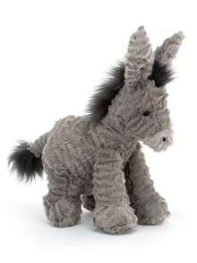 1入組驢子模擬毛絨玩具，卡通動物驢子毛絨枕頭，完美生日禮物和睡前伴侶 - 灰色 - 查看 8