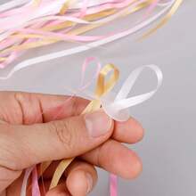 1 paquete de Cierres de globos con helio con cordón, paquete de 50 + 1 rollo de cinta de globos para hacer guirnaldas de globos, cierre de globo blanco, cuerda de globo con helio para boda/fiesta de cumpleaños/fiesta - Multicolor - Ver 2