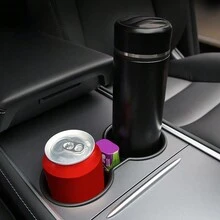 1入組/Y杯架限位夾，特斯拉汽車門控杯架專屬杯架保護夾，車內收納配件 - 黑色 - 查看 2