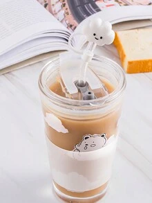 創意10mm雲朵形矽膠吸管蓋，保護水瓶，DIY裝飾，可愛防塵吸管塞，防摔設計 - 彩色 - 查看 5