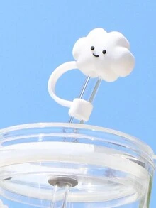 創意10mm雲朵形矽膠吸管蓋，保護水瓶，DIY裝飾，可愛防塵吸管塞，防摔設計 - 彩色 - 查看 6