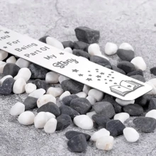 Personalized Engraved Stainless Steel Bookmark, Creative Literary Gift Titanium Steel Bookmark - Silver - View 4