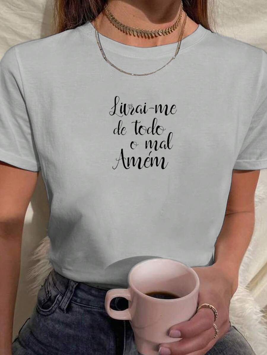Women T-Shirts - 灰色 - 查看 1