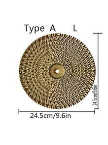 金色幾何金屬壁飾，適用於客廳、辦公室、臥室、酒店，可直接掛在臥室、客廳、電視牆或浴室牆上 - 金色 - 查看 11