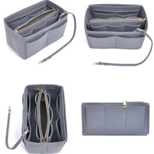 1pc Extra Large/Large/Medium/Small Felt Inner Lining Makeup Bag, Big Capacity Detachable Simple Organization Pouch