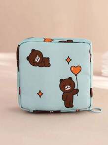 1pc Sanitary Pad Storage Bag, Portable Large Capacity, Minimalist Style, Waterproof, Used For Storing Sanitary Pads, Underwear Liners And Tampons, Valentine's Day Gift, Storage Bag, Cosmetics Bag, Coin Purse, Mini Bag Makeup Bag, Cosmetic Bag, Vacation Organizer, Large Capacity Makeup Organizer Makeup Case, For Lipstick, Brush, Skincare, Mobile Phone, Coin, Small Items, For Home, Gift, Vacation And Festival Halloween Christmas Multifunctional Use,Boho Vibes