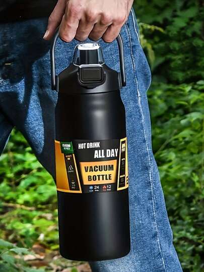 1 件全新不锈钢保温冷车用水杯，便携式运动水壶，适合户外运动、健身、旅行和露营，304 不锈钢双饮便携式户外、生日礼物、毕业礼物、家庭礼物