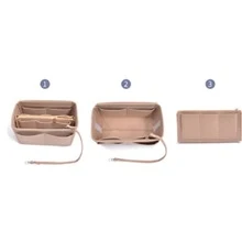 1pc Felt Storage Bags, Large/Medium/Small Sizes, Detachable Felt Makeup Cosmetic Organizer Bags