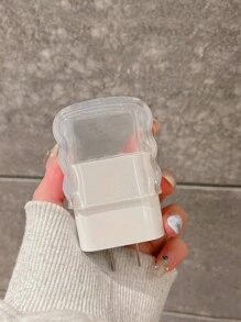 纯色水波纹壳充电数据线头保护套，1.5米绕线器带固定线和防断功能5件/套，兼容 12/13/14机型，20W快充数据线线缆保护器，充电器保护器 - 無色 - 查看 2