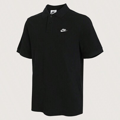 Nike Boyfriend Style Men's Short Sleeve Button Front Knit Collar Sports Polo Shirt FN3895-010