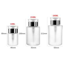 1个指甲油卸妆泵瓶 - 带泵头的空塑料瓶，用于卸除指甲油，可搭配卸妆棉使用 - 無色 - 查看 5