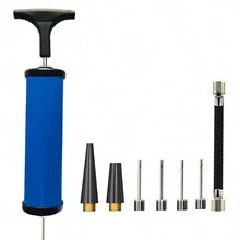 9pcs Black Basketball Air Pump Kit Including Air Hose, Inflating Rod, 8-Inch Metal Needles, And Nozzle Adapter - Multicolor - View 7