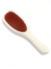 1 peine de masaje de doble cara de silicona, peine de dientes anchos multifuncional para mujeres, uso para cabello mojado o seco, peine para rizos y flequillos - Multicolor - Ver 12