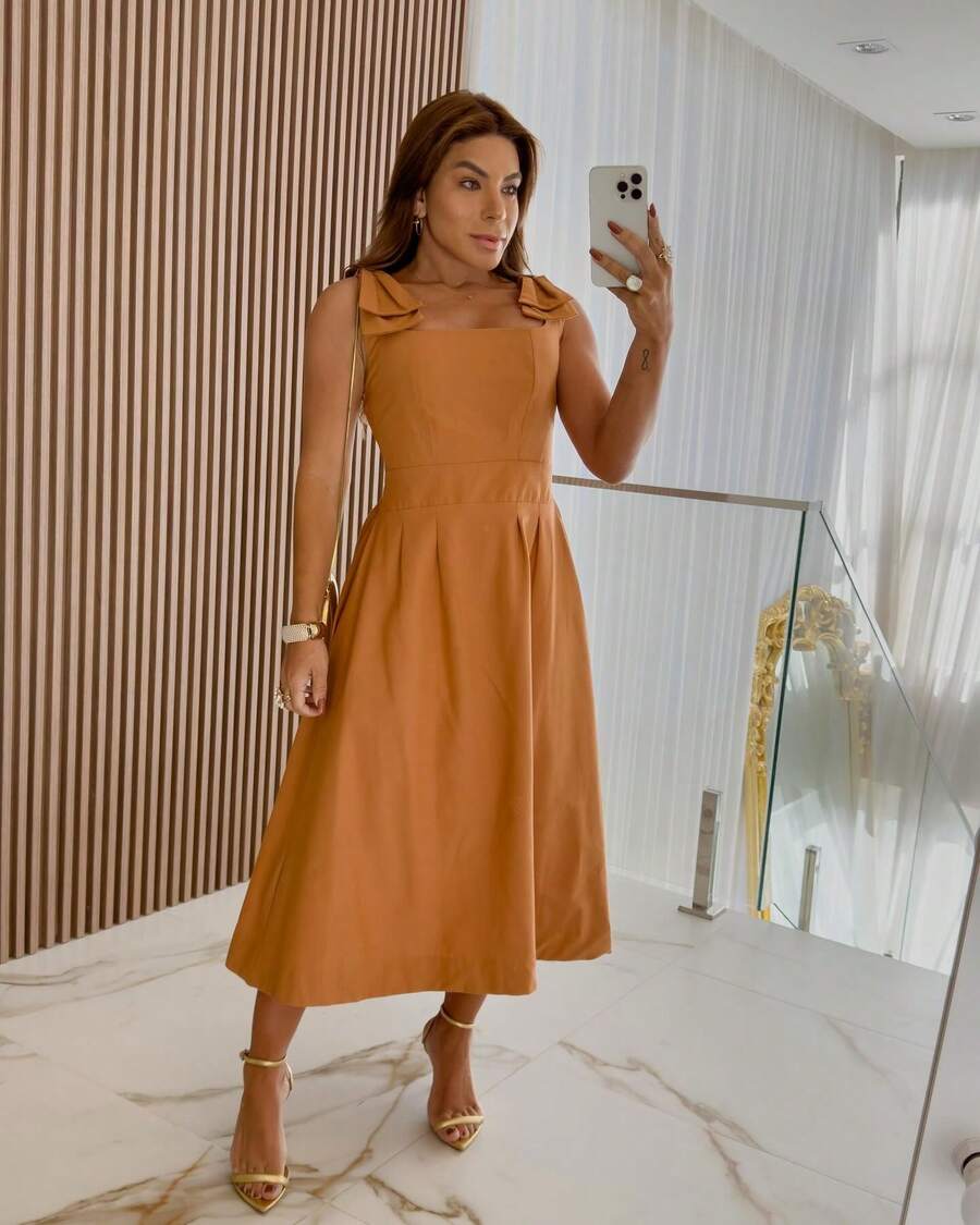 Women Long Dresses - Lạc đà - Xem 1