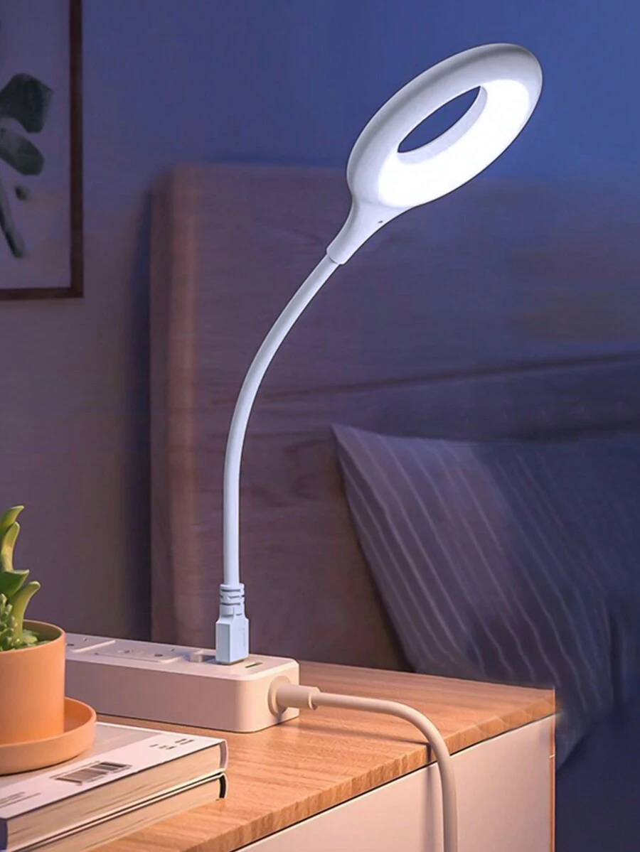 1 Máy Tính USB Sạc Di Động Đèn Ngủ, Đèn Đọc Sách Đầu Giường, Đèn Bàn LED Cho Bé Ăn Đêm Và Giấc Ngủ Phòng Ngủ - trắng - Xem 1
