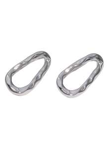 1 对/2 对女士 18K 小金环状耳环 | 镀金细管耳环 | 轻质、防过敏粗金开口环状耳环（金色、银色） - 小圈耳環 - 查看 10