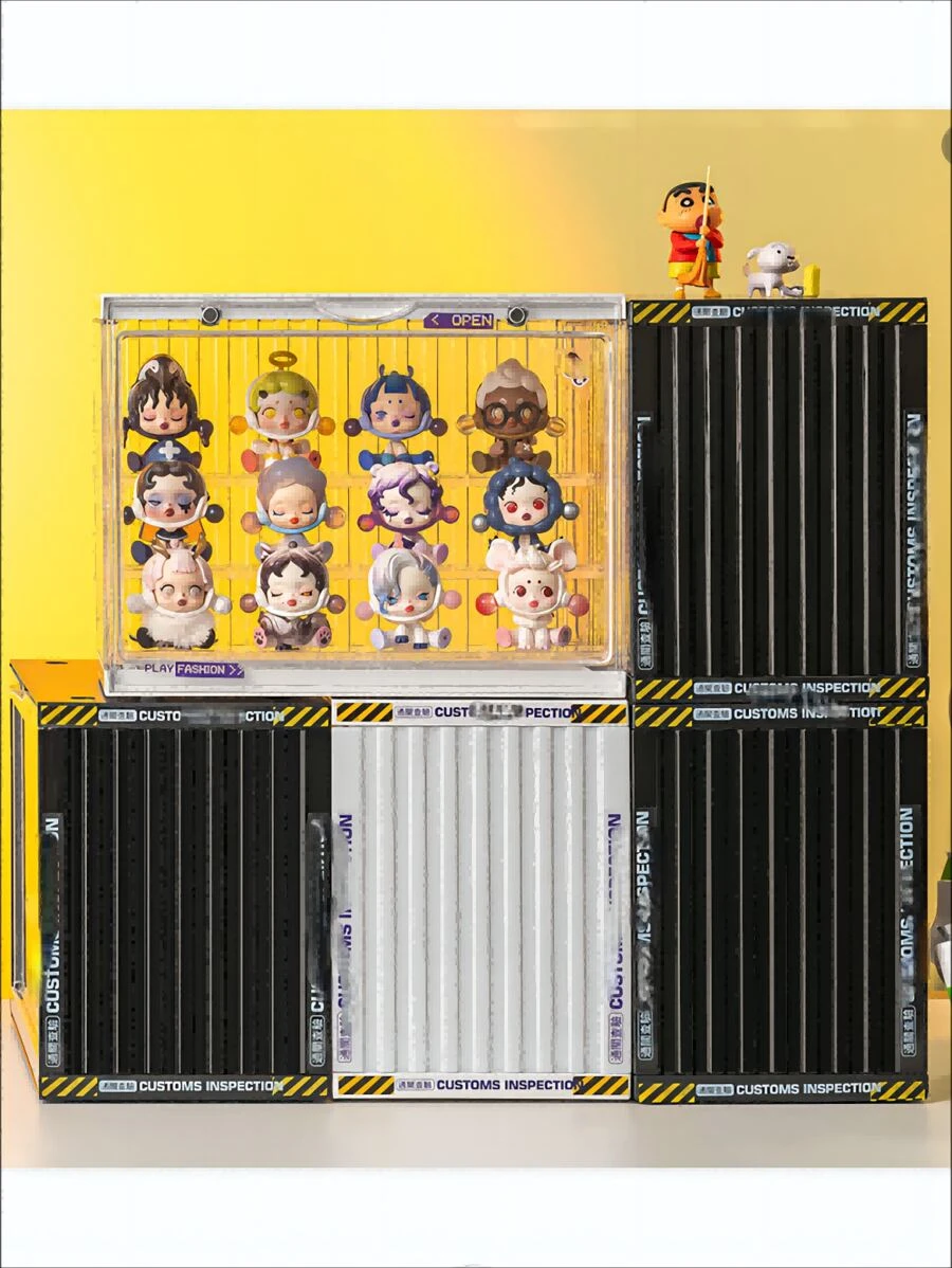 1pack Acrylic Display Boxes,4 Tiers Display Case With Movable Plates