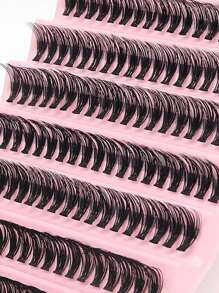 Lông mi chùm đơn 40d với cạnh cong mở rộng dài 9-14mm kết hợp với 0,07mm D siêu nhẹ 10 hàng 200 sợi lông chồn nhân tạo tương thích với mọi hình dạng mắt, bền và lâu dài hiệu ứng 3D thủ công tự làm thích hợp cho trang điểm nhẹ/nặng/hàng ngày/hoạt hình tính di động thích hợp cho mọi dịp, tiệc tùng và sử dụng hàng ngày cụm lông mi, cụm lông mi, lông mi riêng lẻ, lông mi, lông mi giả - màu đen - Xem 4