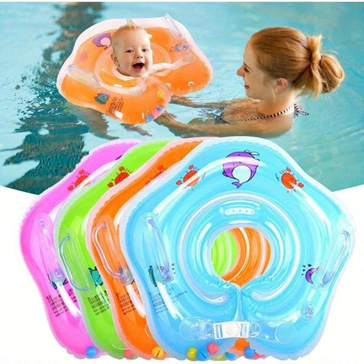 Adjustable Baby Swimming Ring Neck Float For Newborns, Infant Bathing