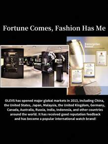 OLEVS. OLEVS Watches For Men Business Dress Analog Quartz Stainless Steel Date Luxury Casual Fashion Wrist Watch Waterproof Luminous. - Vàng - Xem 9