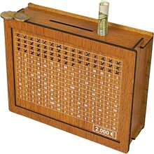 1PC Hộp đựng tiền bằng gỗ có ống đựng tiền thủ công sáng tạo để tiết kiệm tiền Mục tiêu 10000 Tiền trang trí, Tiết kiệm tiền, Hộp đựng tiền, Tiết kiệm tiền xu, Ống đựng tiền ATM, Ngân hàng Peggy - Nhiều màu - Xem 8