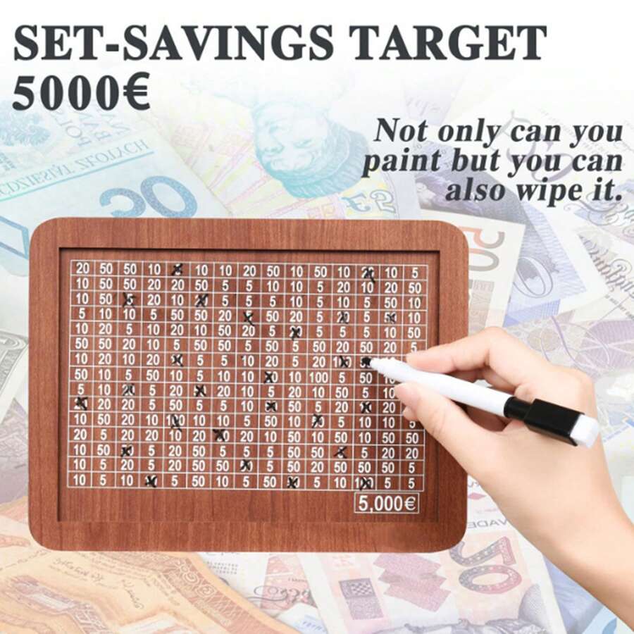 1PC Hộp đựng tiền bằng gỗ có ống đựng tiền thủ công sáng tạo để tiết kiệm tiền Mục tiêu 10000 Tiền trang trí, Tiết kiệm tiền, Hộp đựng tiền, Tiết kiệm tiền xu, Ống đựng tiền ATM, Ngân hàng Peggy