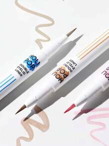 HOLIKA HOLIKA Holly Pop Dual-Tip Eyeliner Pencil 02 - Thick, Featherlight, Precise As Ink, 24-Hour Wear, Quick-Drying, Non-Tugging, Oil-Free, Portable Mini Size, Smudge-Proof For Sports, Suitable For Monolids, Graphic Eyeliner, Korean Makeup, 0.5g/0.01oz - 02 Intense - View 10
