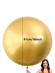1 pieza Globo de metal extra grande de 36 pulgadas para decoración de fiestas y como utilería para fotografía - globo metálico de 36 pulgadas - Ver 3