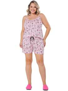 Women Pajama Sets - 淺粉色 - 查看 4