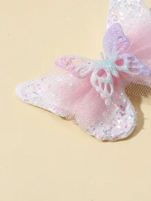 5 Kẹp Tóc Hình Bướm Lưới Rỗng Mới Cho Bé Gái Dễ Thương - kẹp mỏ vịt - Xem 5