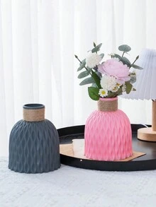 1入組塑料花瓶，高15cm，-友善環保塑料組裝，不可加水。否則會滲漏，輕便不怕摔，適用於牆壁裝飾，花藝布置，婚禮，派對，家居裝飾，桌面裝飾。 - 彩色 - 查看 6