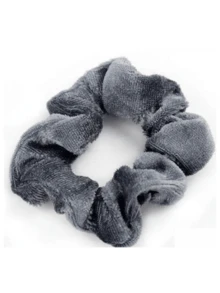 1 Piece Extra Large Scrunchies For Women's Thick Hair Premium Velvet Soft Jumbo Scrunchy Inch Big Elastic Band Hair Accessories Black - Black - View 4