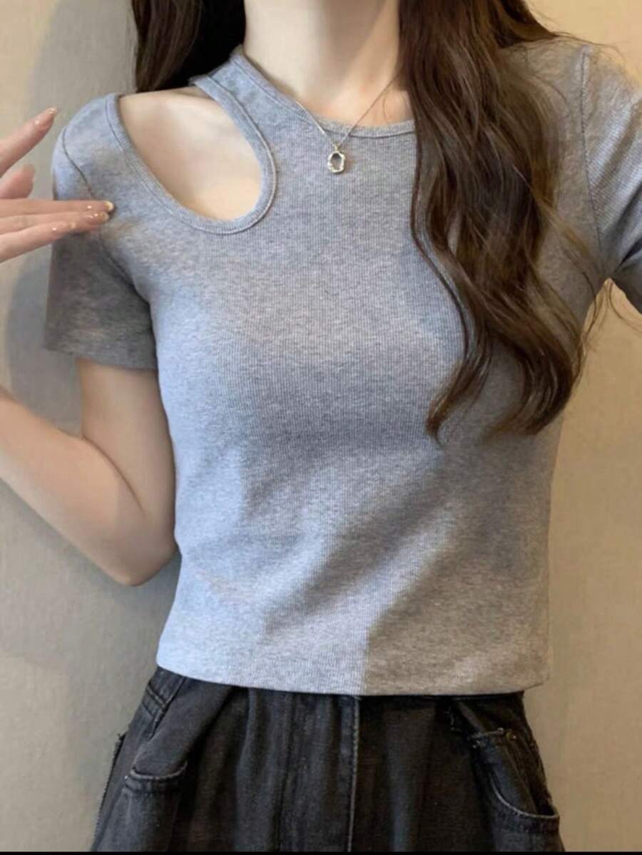 Women T-Shirts - 淺灰色 - 查看 1